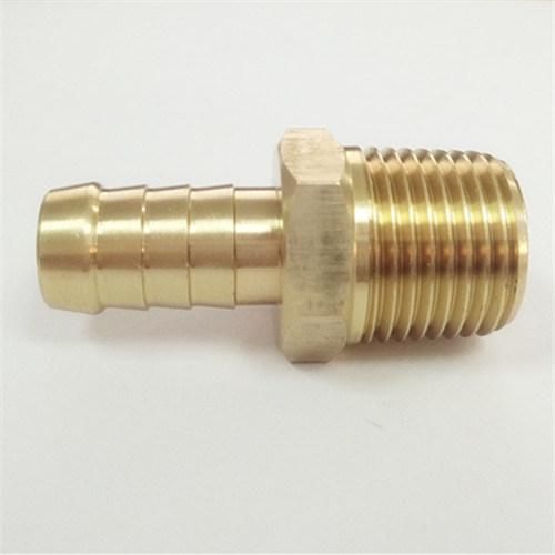 Brass Braided Hose Connector Push-Lock Nipple