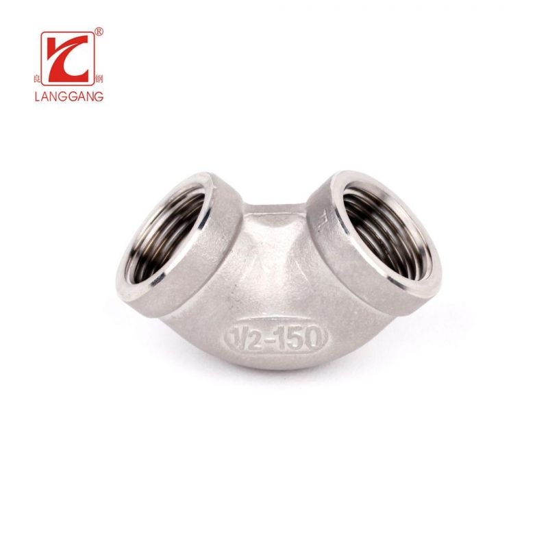 90 Degree Reducing Elbow Stainless Steel Elbow Thread Screwed Pipe Fittings