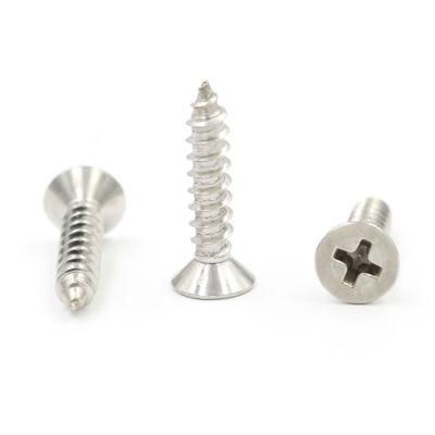 SUS304/SUS316 Cross Recessed Countersunk Head Screw GB846 Cross Recessed Countersunk Head Tapping Screws