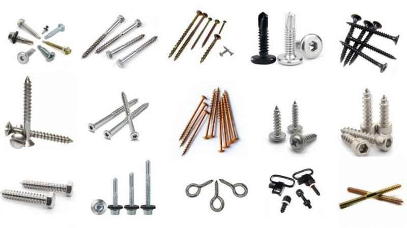 #8 X 1 3/4" Black or Zinc Plated Cross Recessed Wood Screw for Decking / Fencing