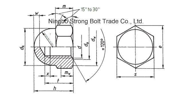 High Quality Hex Dome Cap Nut DIN1587 More Than 10 Years Produce Expricence Factory