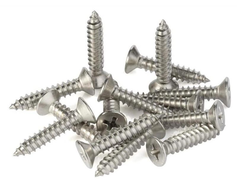 Flat Head 304 Sheet Metal Self Tapping Wood Screws