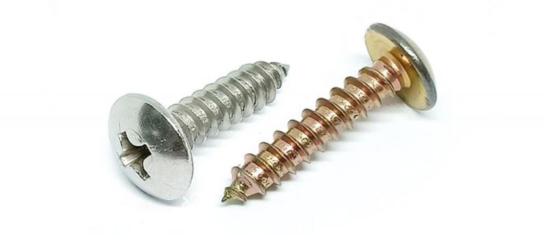 Round Truss Head Sheet Metal Screws/Blue Yellow Zinc Plated Phillips Drive Carbon Steel Self Tapping Screw