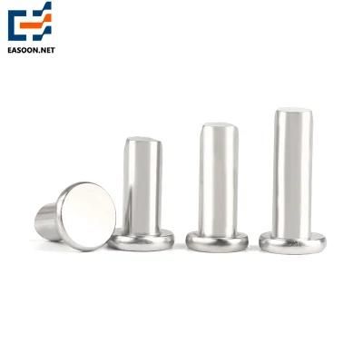 Machining Precision OEM Slot Type Rivets Solid Groove Rivet Hardware Fasteners Non-Standard Parts Nickel Custom Rivet Metal Hardware for Bags