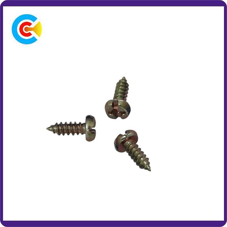 DIN/ANSI/BS/JIS Carbon-Steel/Stainless-Steel Round Cross-Stem Furniture Cabinets Fixed Cross Tapping Screws