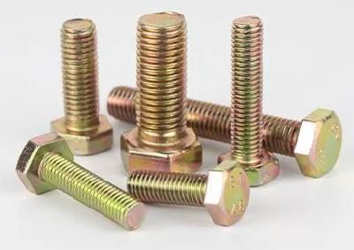 M10-M12 Galvanized Outer Hexagon Screw Color Zinc 4.8 Hexagon Bolt Extended Color Zinc Plated Fastener
