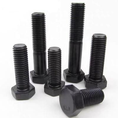 China Wholesale Fastener Hardware Black High Strength DIN931 Half Thread Hex Bolt