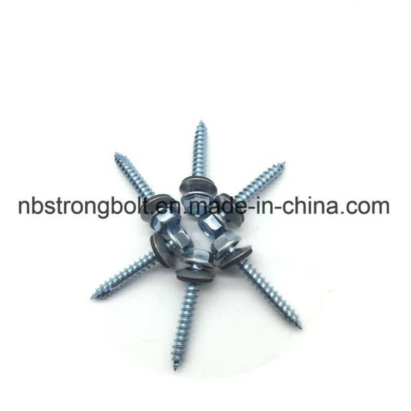 Hex Washer Hight Head Shoulder Under Head Post Ame Screw with Type 17 Cut Point Assembled Bonded Washer Type a