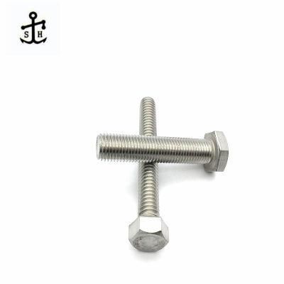 Best Quality SUS304 Stainess Steel Ss DIN933 M12X70 Hexagon Head Bolts with Full Thread Made in China A2-70
