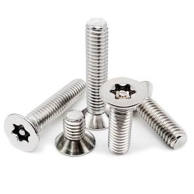 Countersunk Flat Head Torx Socket Security Screw Bolt with Pin Anti Vandal Anti Theft Machine Screw Stainless Steel