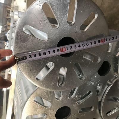 Ground Mount System of Four Blades Screw Piles Metal Ground Spike Pole Anchor