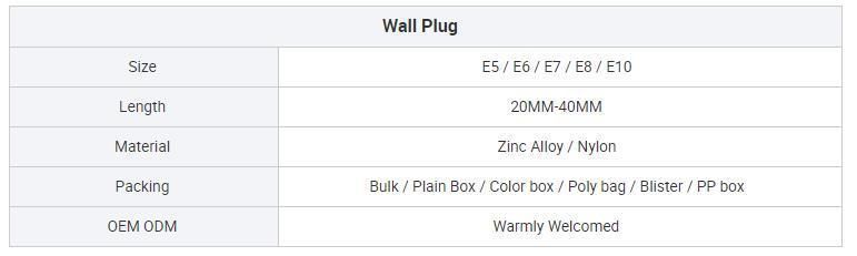 Hollow Wall Anchor Zinc Plated Expansion Wall Anchor with Screws