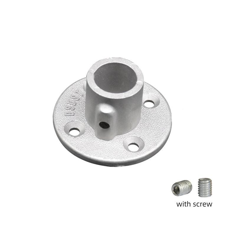 Base Floor Flange Aluminium Key Clamp Pipe Fittings Connector Pipes Wall Shelf Brackets