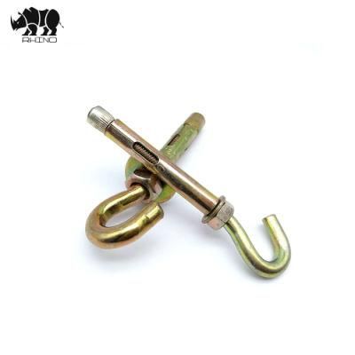 Sleeve Anchor with C Hook Bolt Yellow Zinc Anchor Fastener