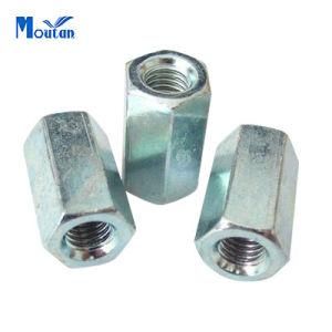 Hex Coupling Nuts with DIN6334 Zinc Plated
