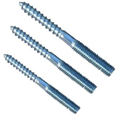 China Wholesale Furniture Hardware Fastener Hanger Bolt Machine Thread and Wood Thread Trox Drive on The Top Zinc Plated