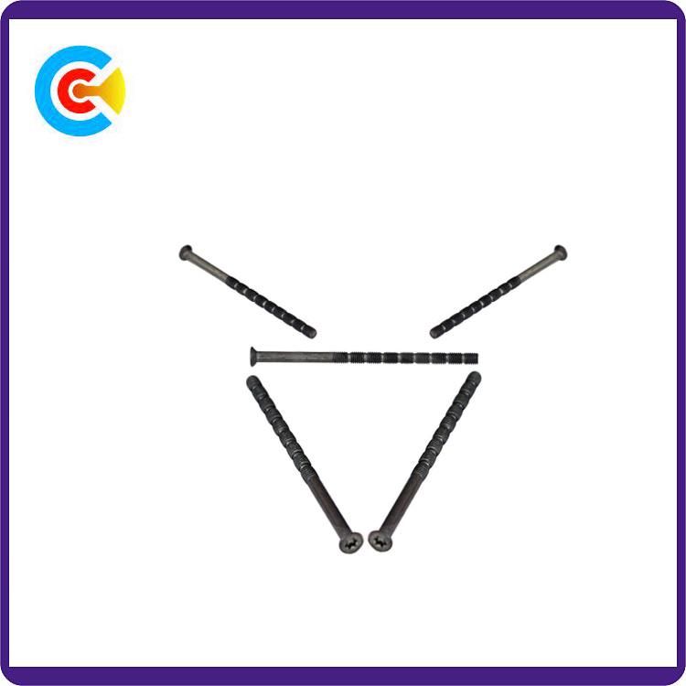 DIN/ANSI/BS/JIS Carbon-Steel/Stainless-Steel Flat Head Hand Twist Anti-Loose Bamboo Screws