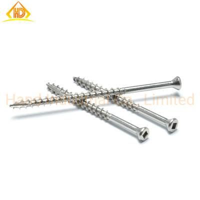 Hot Sale 10# SS304 Square Socket Countersunk Head Wood Screw