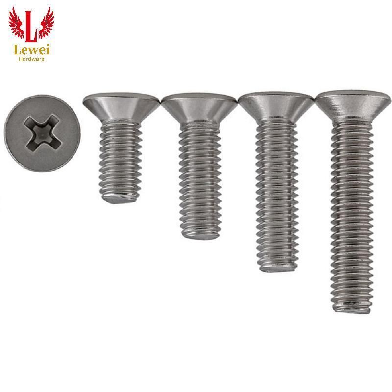 Small Flat Head Screws Cruciform Slot Cross Recessed Screw Material Stainless Steel 304 316