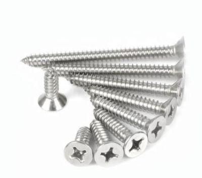High Quality Stainless Steel 304 316 Cross Countersunk Head Wood Screw