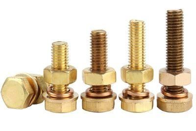 Brass Screw All Copper Outer Hexagon Bolt Nut Set Matching Combination Screw Combination Bolt