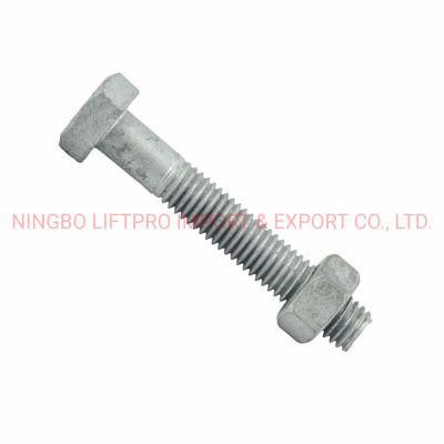Hardware Fasteners Wholesale Bolts Nuts Washers Sets of Hot DIP Galvanized Hex Bolt and Nut Flat Spring Washer