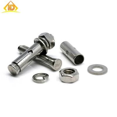 M6 M8 M10 M12 A2 A4 Galvanized Nickel Coated L J I Type Hexagon Nut Washer Hexagon Nut Spring Wahser Sleeve Anchor Expansion Bolt