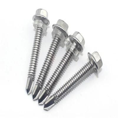 Best Price Yellow Zinc Tornillo Hex Flange Head Self Drilling Screw