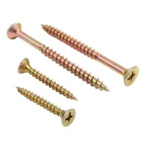 Wholesale Golden Color Zinc Phil Driver Countersunk Head DIN7505 Furniture Chipboard Screw