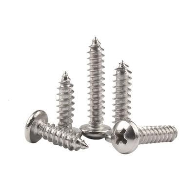 Obm/ODM/OEM Stainless Steel 304 Cross Pecessed Pan Head Self Tapping Screw, Round Head Self Tapping Wood Screw