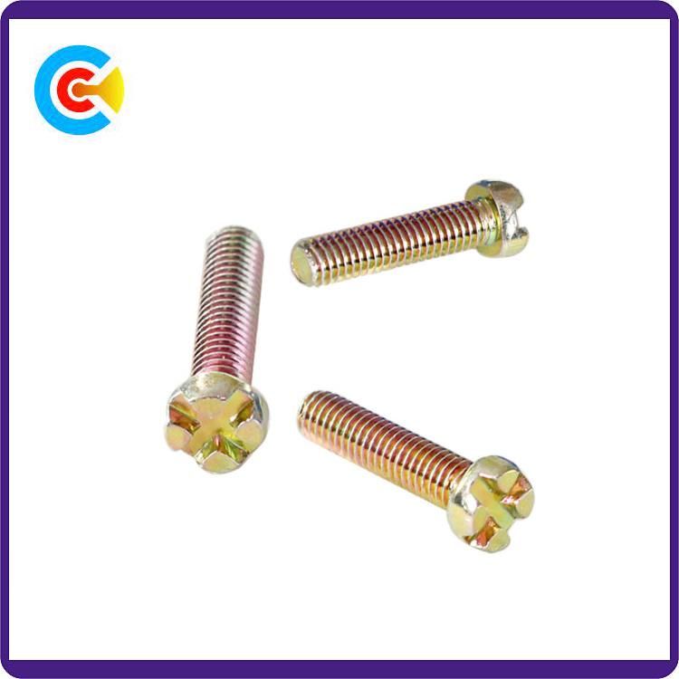 GB/DIN/JIS/ANSI Carbon-Steel/Stainless-Steel 4.8/8.8/10.9 Galvanized Cross Head Screw for Building Machinery/Industry