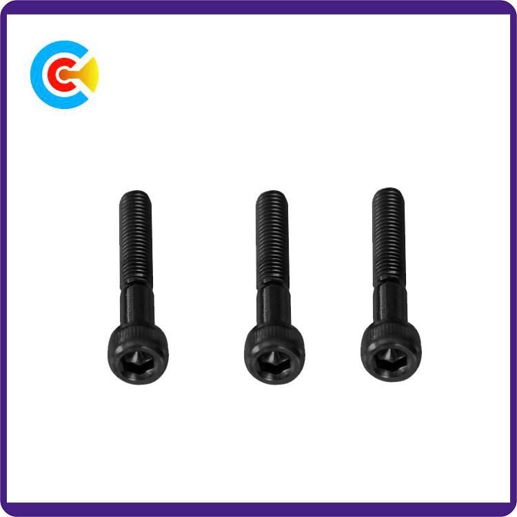 DIN/ANSI/BS/JIS Carbon-Steel/Stainless-Steel Black Zinc Cylindrical Head Hexagon Machine Screws