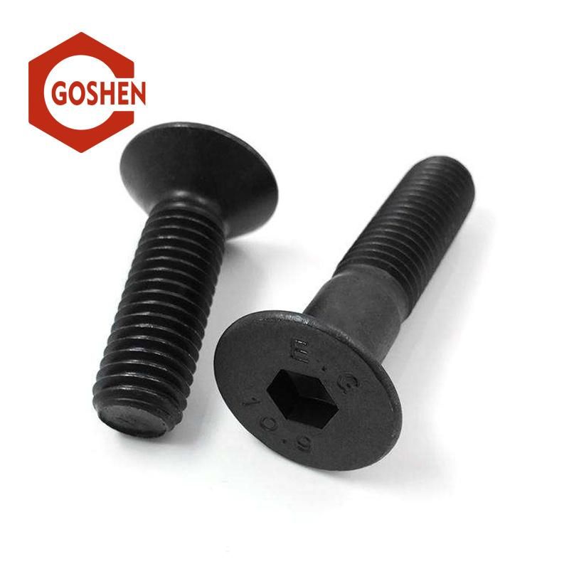 Black Bolt/ Hex Socket Countersunk Head Machine Screws/DIN7991countersunk Head Cap Screws