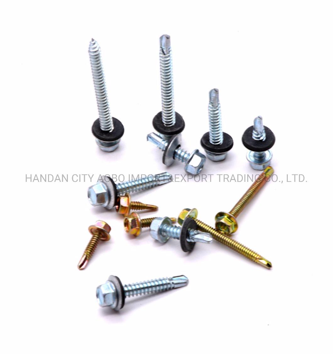 Building Roofing Tek Screws with Rubber Washers Tornillos Self Drilling Screw