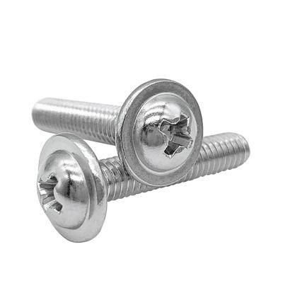 DIN967 Stainless Steel 304 Cross Recessed Bolt Round Head Phillips Machine Screws with Coller