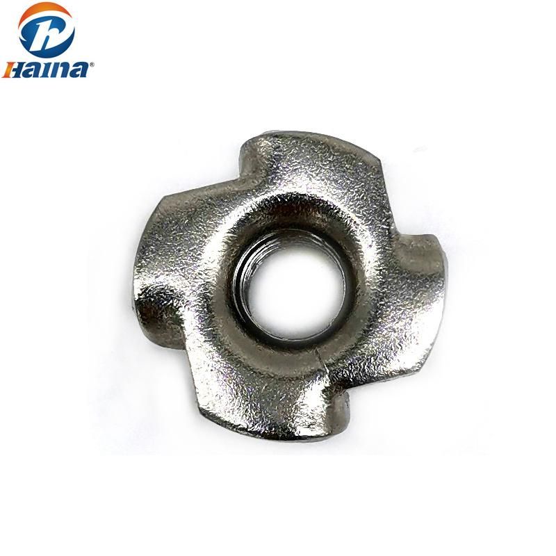 Stock Stainless Steel Tee Nut with 4 Prongs