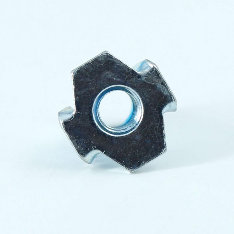 Tee Nuts, Carbon Steel T Nut, 4 Prong T Nuts Fastener Tee Nut, 1/4-20 X 1/4"