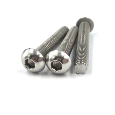 Stainless Steel 304 Half Round Hexagon Socket Screw Semicircular Button Head Socket Head Screw Truss Head Machine Screw