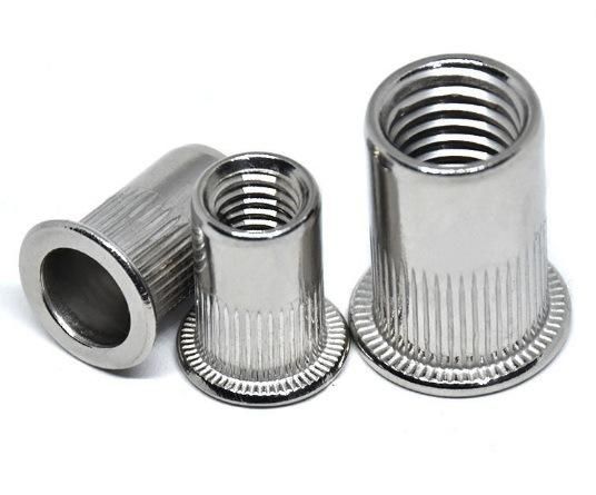 Countersunk Head Rivet Nuts, Flat Head Knurled Insert Nuts
