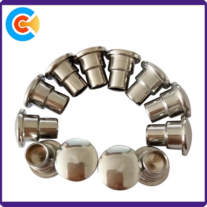 Carbon Steel M8 Semi Tubular Mushroom Head Shouder Rivet