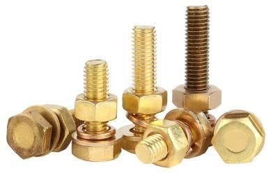 M10-M12 Brass Screw All Copper Outer Hexagon Bolt Nut Set Matching Combination Screw Combination Bolt