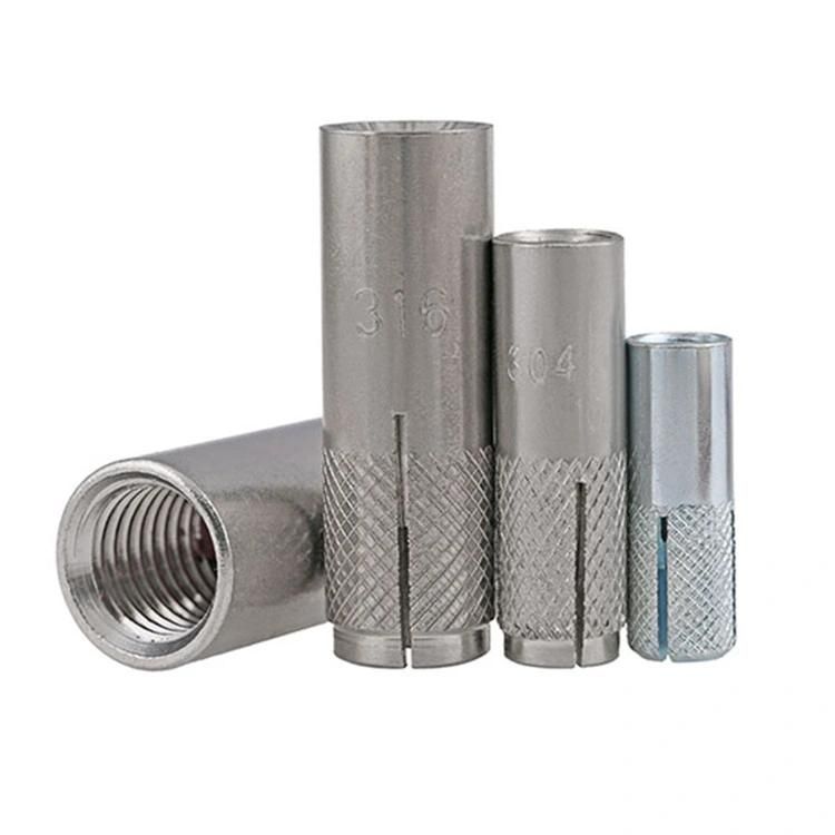 Stainless Steel 304/316 Drop in Anchors with Half Knurling