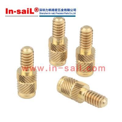 0743, 0744 Brass Inserts, Brass Nut Ultrasonic Heating to Press
