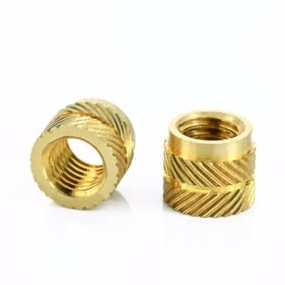 Hot Melt Insert Nuts Theaded Insert Nuts M3 Brass Heating Molding Copper Double Knurled Injection Brass ISO CNC Turning 1000 PCS Auto Parts