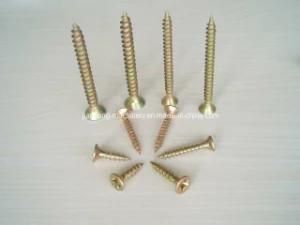 Yellow Zinc Plated Chipboard Screw DIN7505