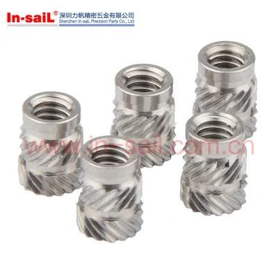 Heat Staking Symmetrical Designed Knurled Insert Nut