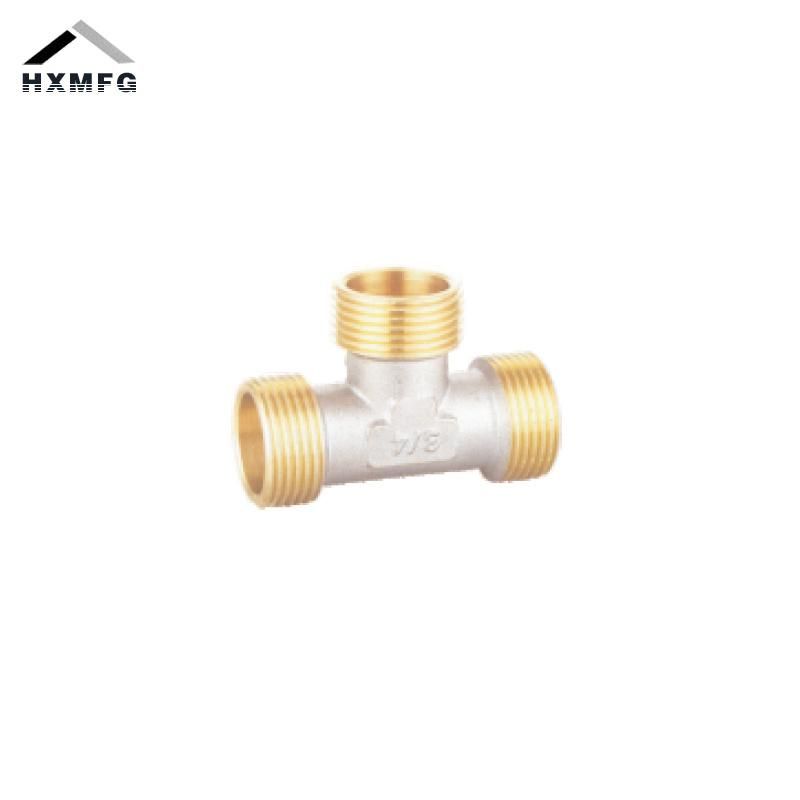 Equal Male Thread Nickel Plate Pipe Fitting Tee