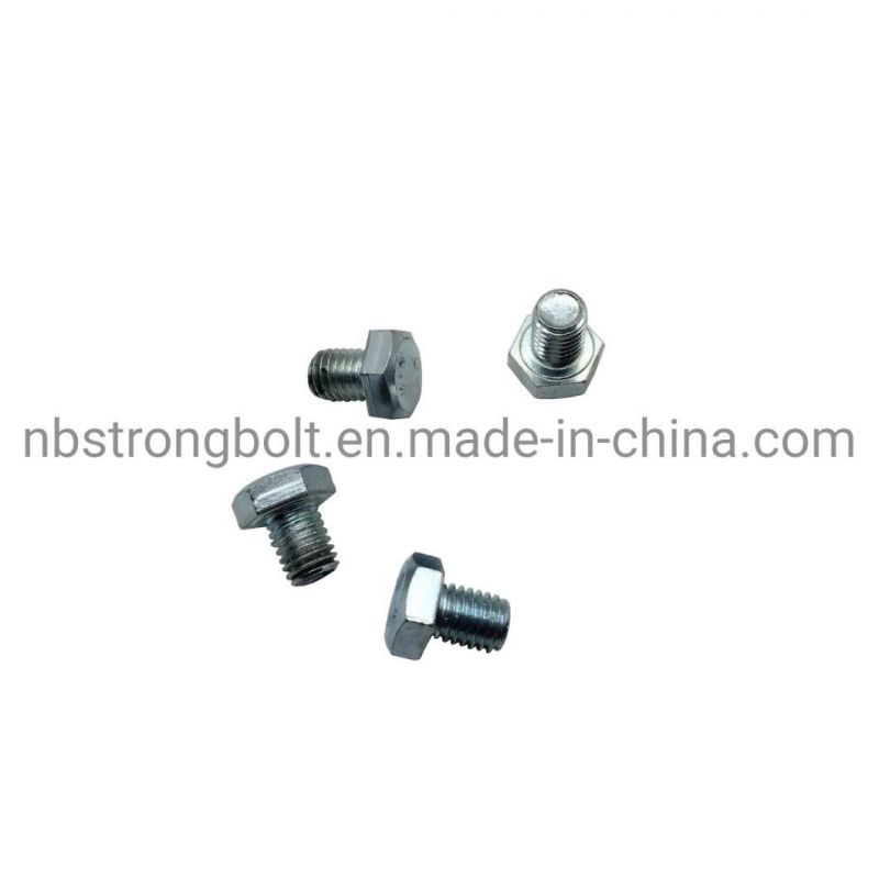DIN933 Hex Bolt Gr. 8.8 with White Zinc Plated Cr3+ M10X12