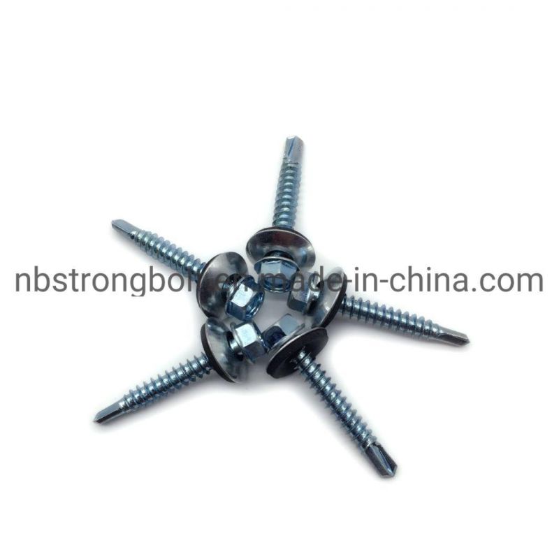 Hex. Washer Head Self Drilling Screw with Bonded Washer