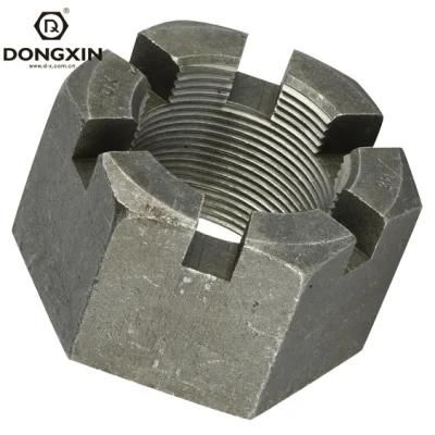 Factory Direct Selling DIN935 Carbon Steel Hexagon Slotted Nuts